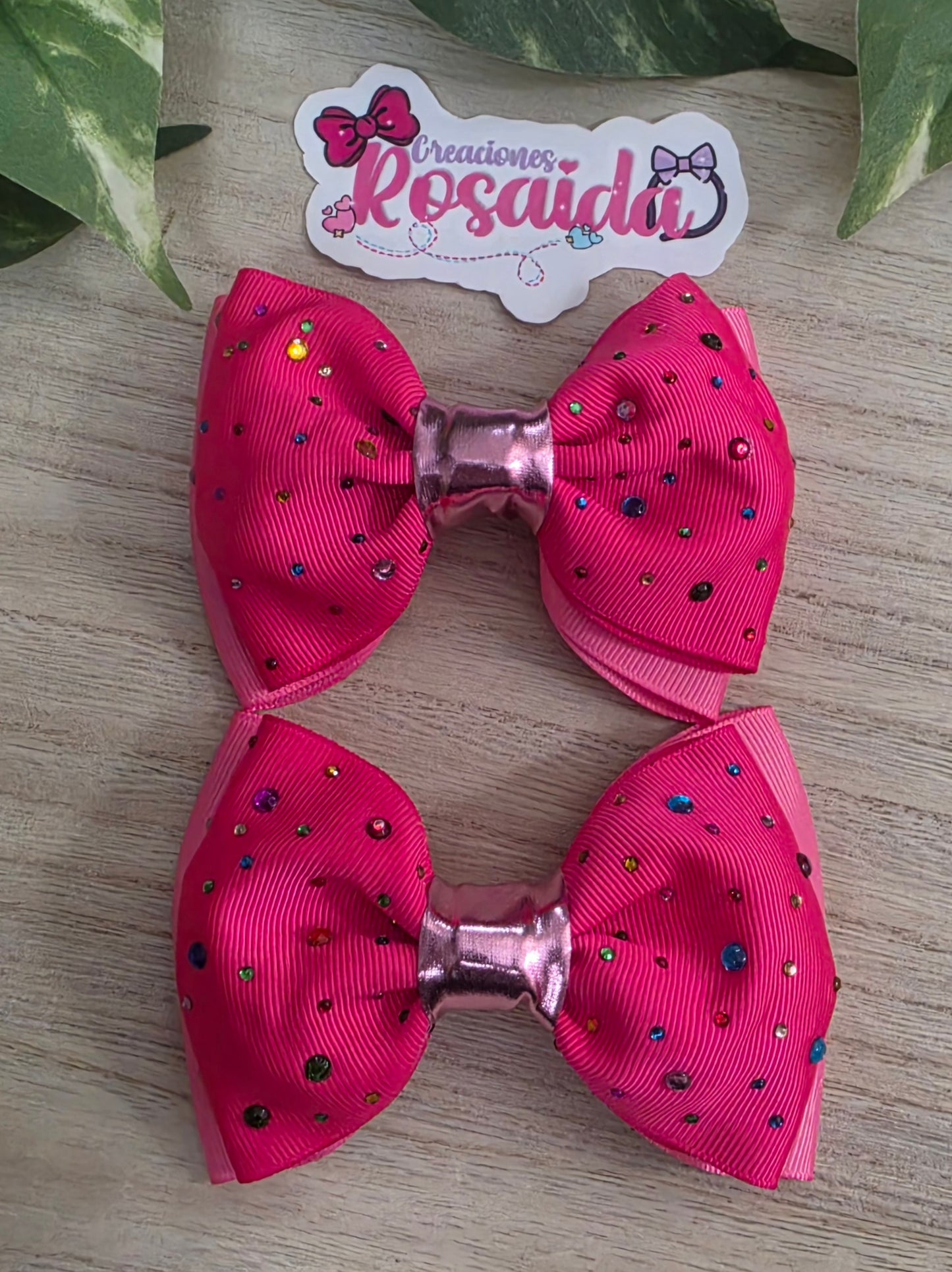 Paresitos Rosa con Piedritas