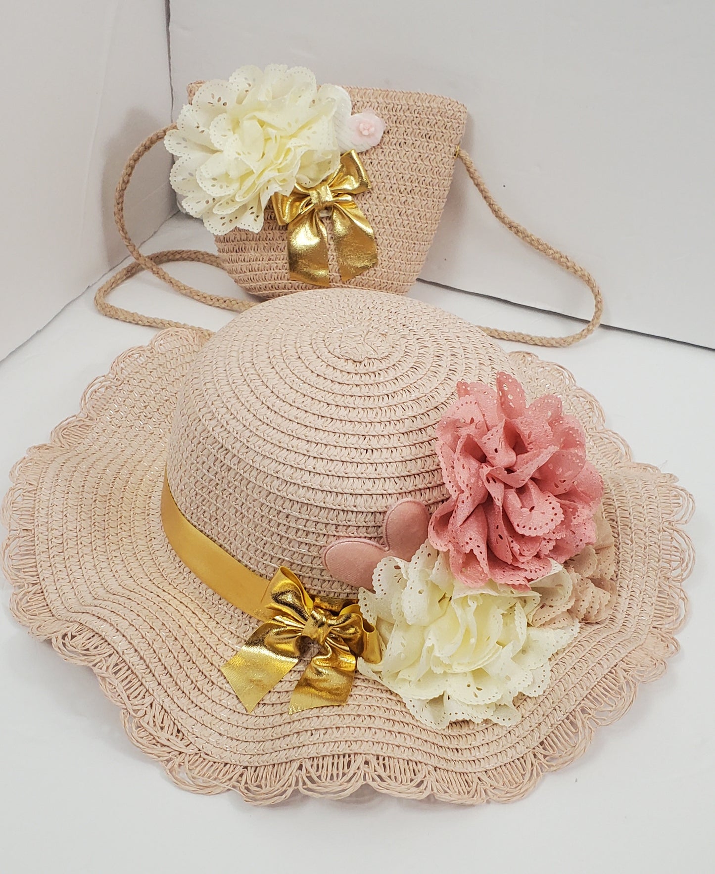 Set De Pamela y cartera Rosa claro