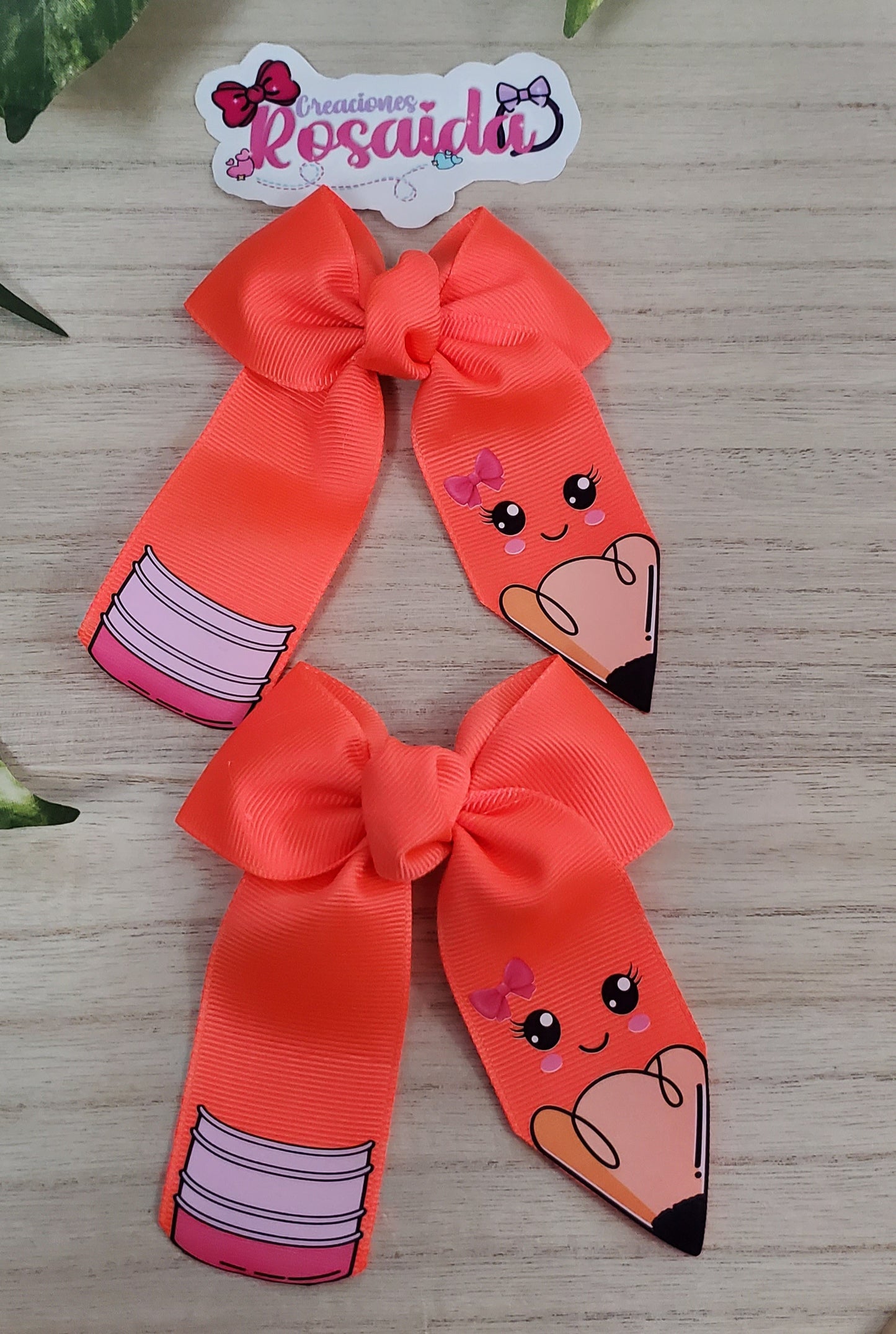 Paresitos Lápiz Naranja Neon