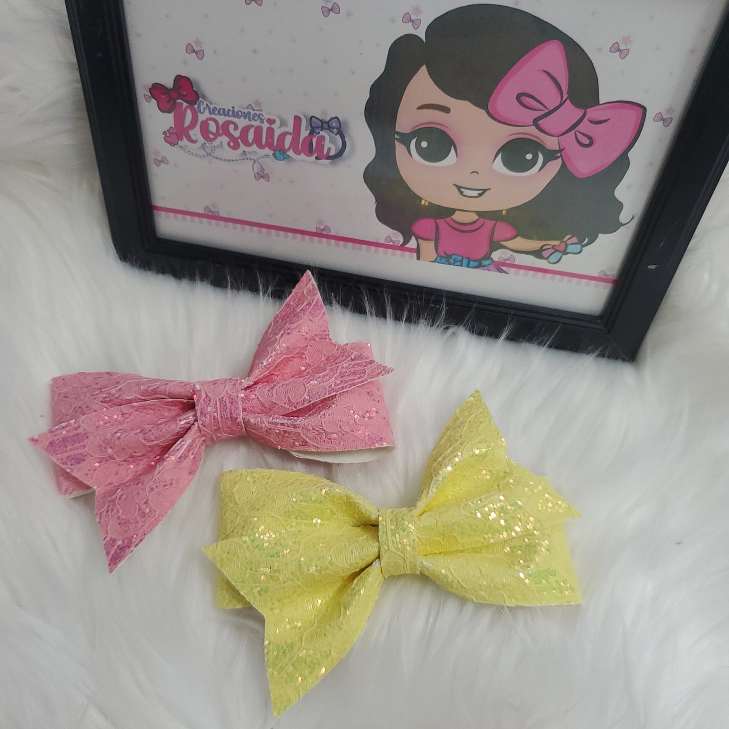 Set rosa y amarillo