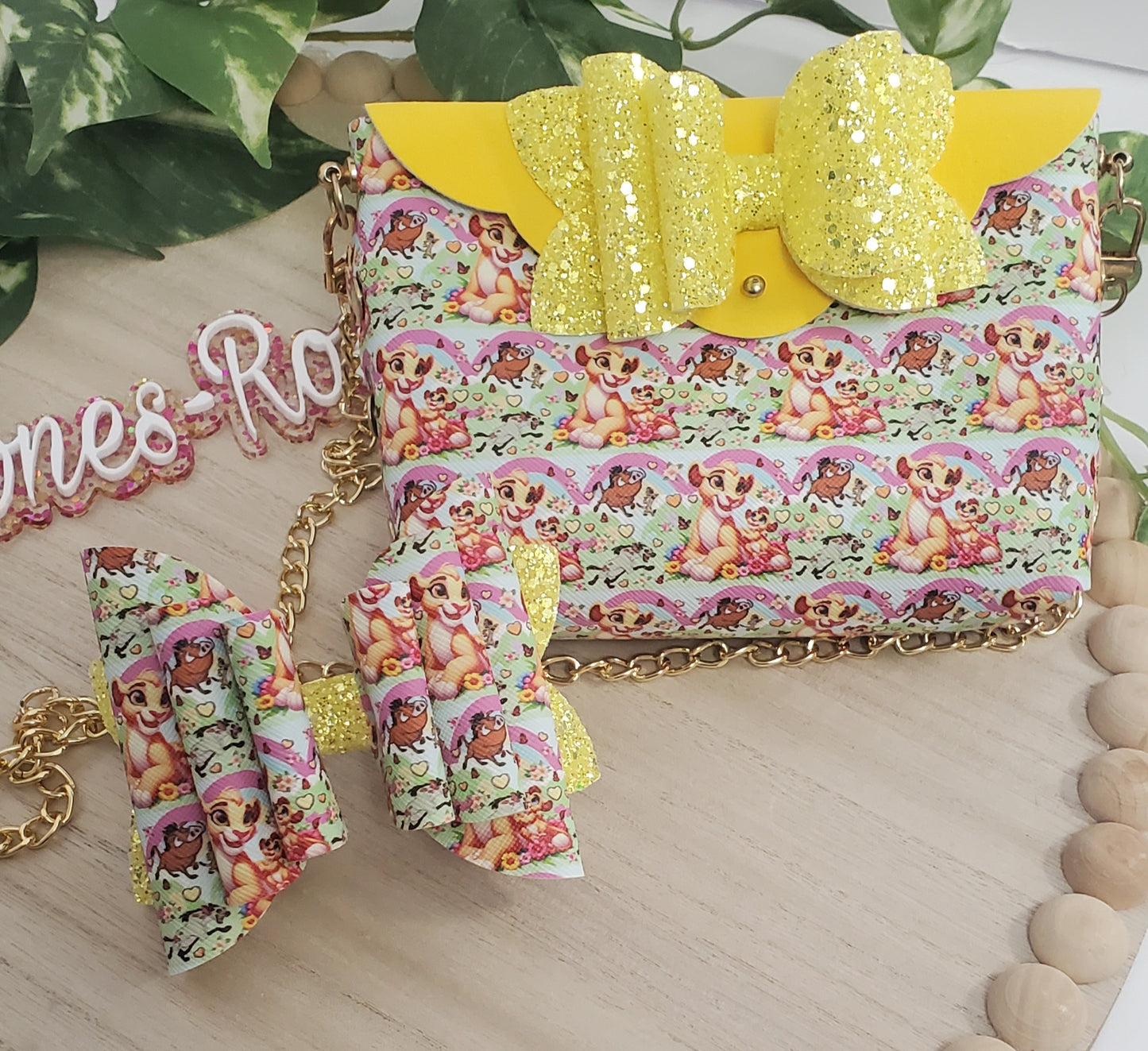 Set cartera y moño Leon