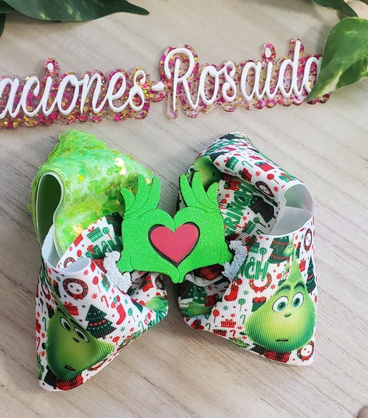 Manitos verde con lentejuela