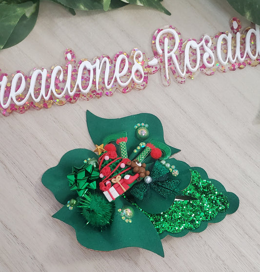 Hermoso hair clip Navideño