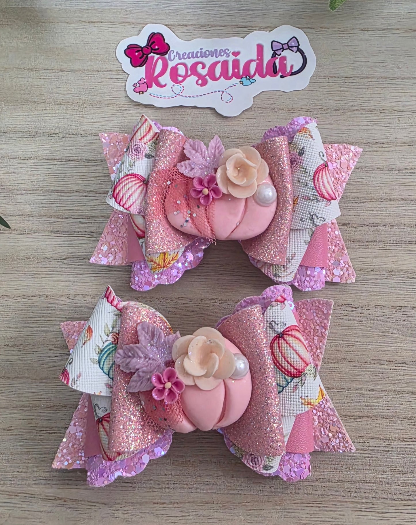 Mini Paresitos Calabazas rosa