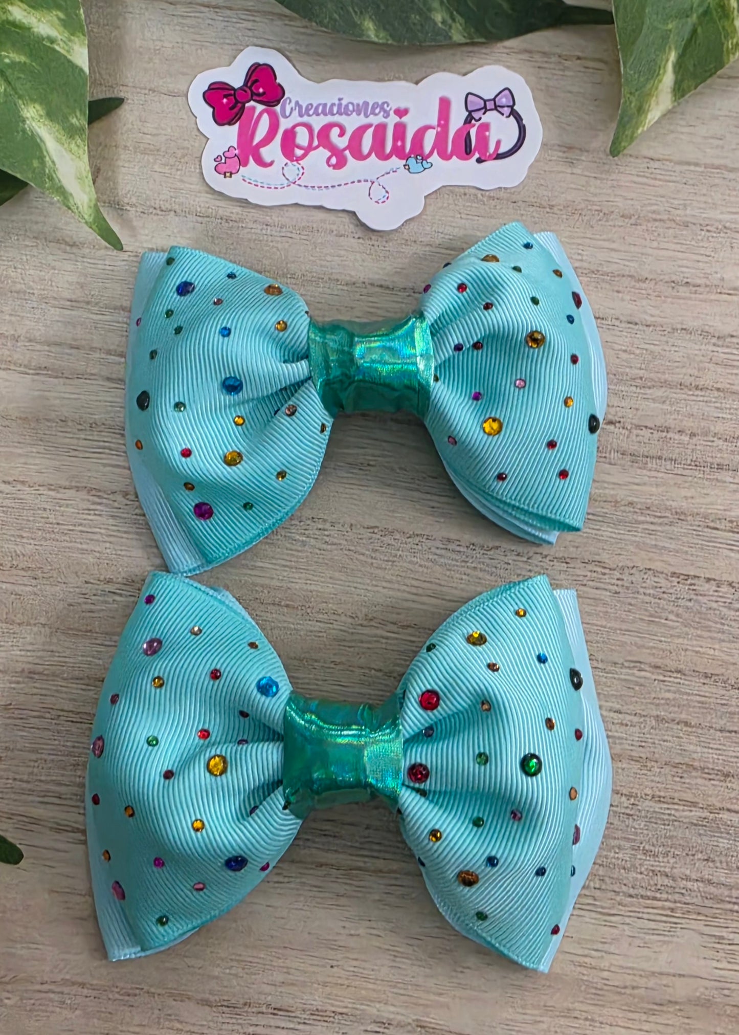 Paresitos Turquesa con Piedritas