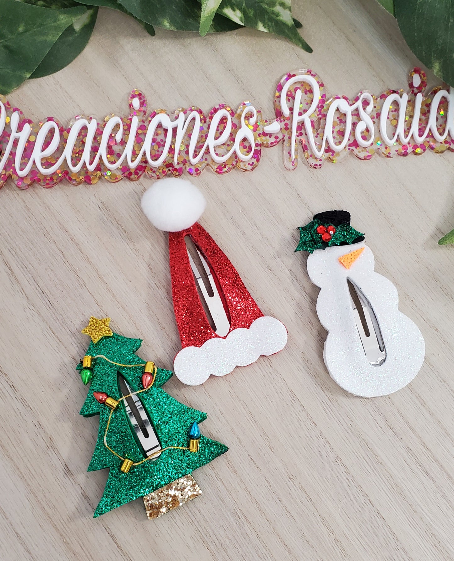 Hair Clip Navideños
