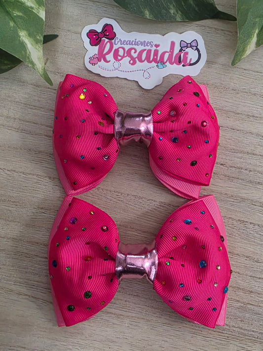 Paresitos Rosa con Piedritas