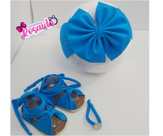 Set de bandita pulsera y sandalias Azul