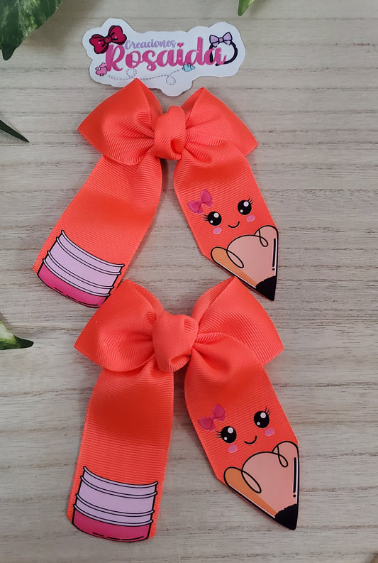 Paresitos Lápiz Naranja Neon
